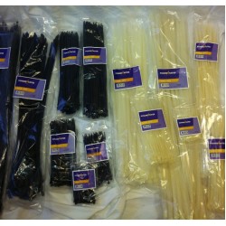 100PC BLACK CABLE TIES 4.8 X 160MM (6.4