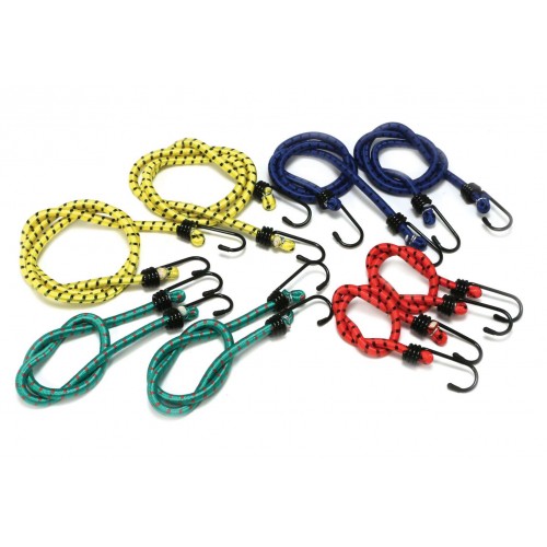 HILKA 8PC 8MM MIXED SIZES  BUNGEE STRAP SET