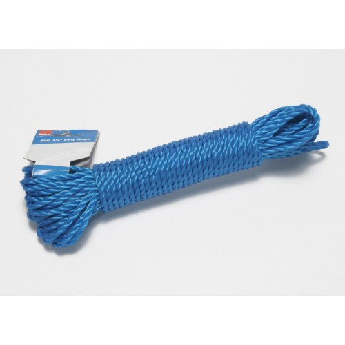 HILKA POLY ROPE 15M x 6mm 50ftx1/4 INCH