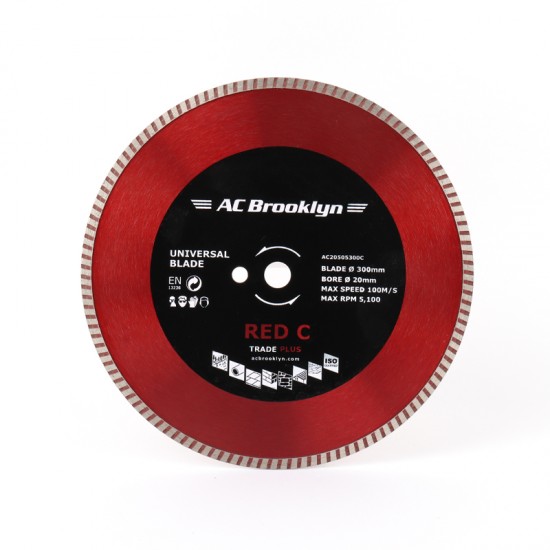 AC BROOKLYN 300MM DIAMOND BLADE RED C SERIES 20mm B