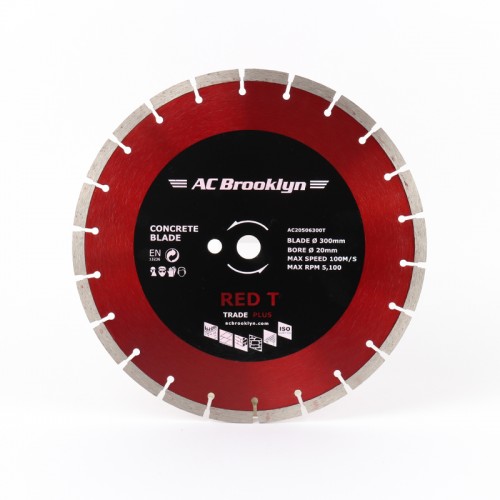 AC BROOKLYN 300MM DIAMOND BLADE RED T SERIES 20mm B
