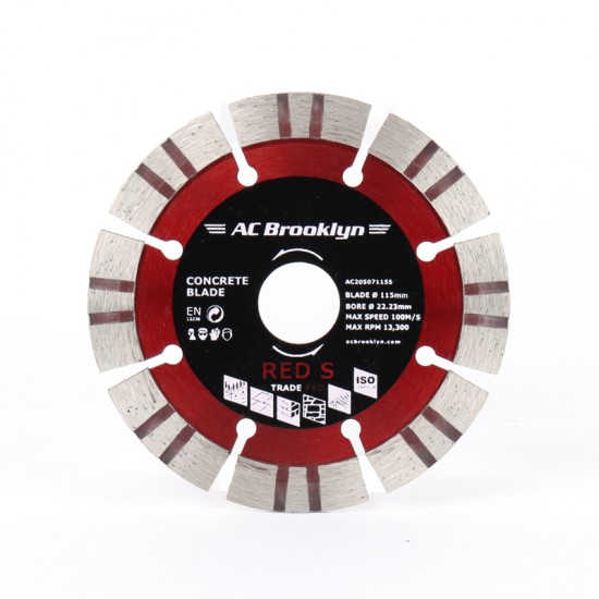 AC BROOKLYN 115MM DIAMOND BLADE RED S SERIES 22.23mm B