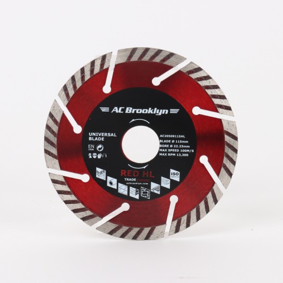 AC BROOKLYN 115MM DIAMOND BLADE RED HL SERIES 22.23mm B