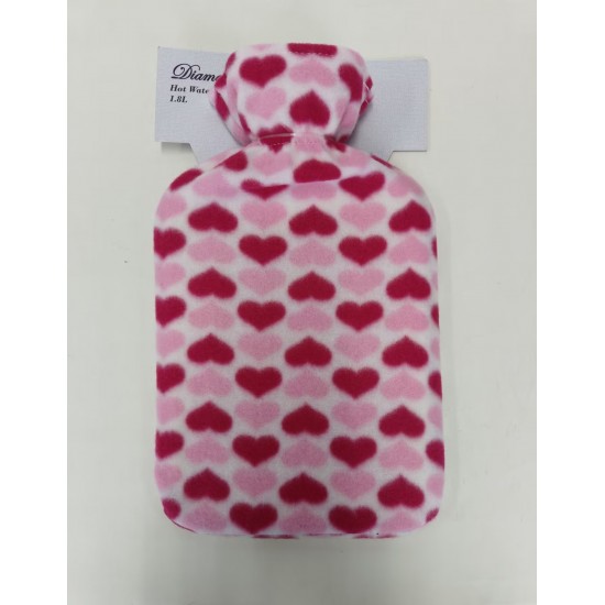 DIAMOND  HOT WATER BOTTLE NATURAL RUBBER SOFT COVER