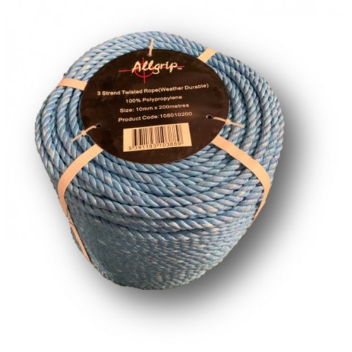 PROTOOL 10MM ROPE BLUE  200M COIL PP 3 STRAND