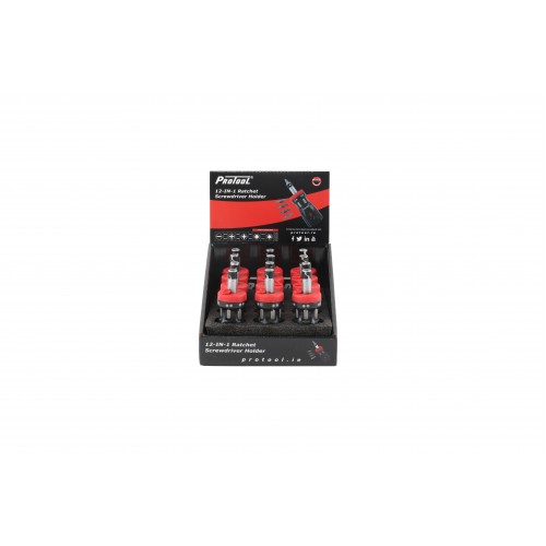 PROTOOL 12 IN 1 RATCHET  S/DRIVER SET