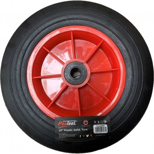PROTOOL 250MM WHEEL SOLID RUBBER 16MM BORE (P10)